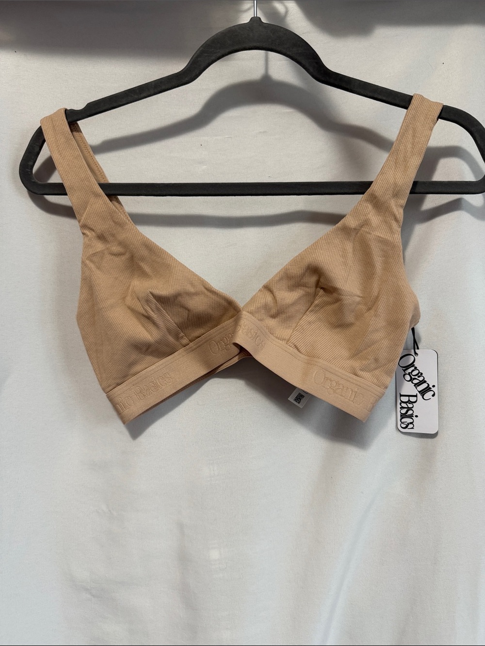 Organic Basics Nude Ribbed Triangle Bralette